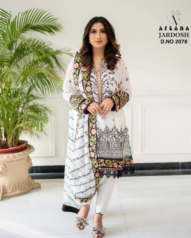 Jardosh 2078 By Afsana Muslin Embroidery Pakistani Readymade Suits Suppliers In Mumbai
